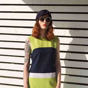 navy blue and lime green dress Lime and Navy Dress