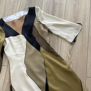 60er ärmel kleid, 60er groovy kleid, mod schwarz und weiß kleid, boho kleid, hippie kleid, psycho kleid, 60er kleid, 70er kleid