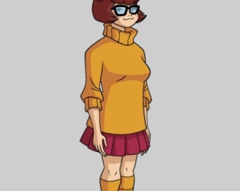 Plus Size Classic Scooby Doo Velma Costume For Adults