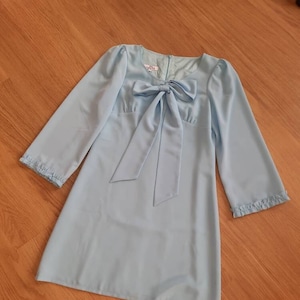 Draper inspired dress, 60s Dress, Megan Airport Dress, Baby Blue dress, Mod Shift dress, 60s mini dress, A line dress, 1960s dress image 1