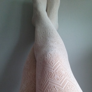 Plus Size Cream Tights Etsy