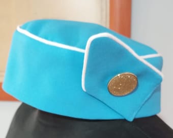 60s Stewardess hat, flight attendant hat, handmade stewardess hat, custom made