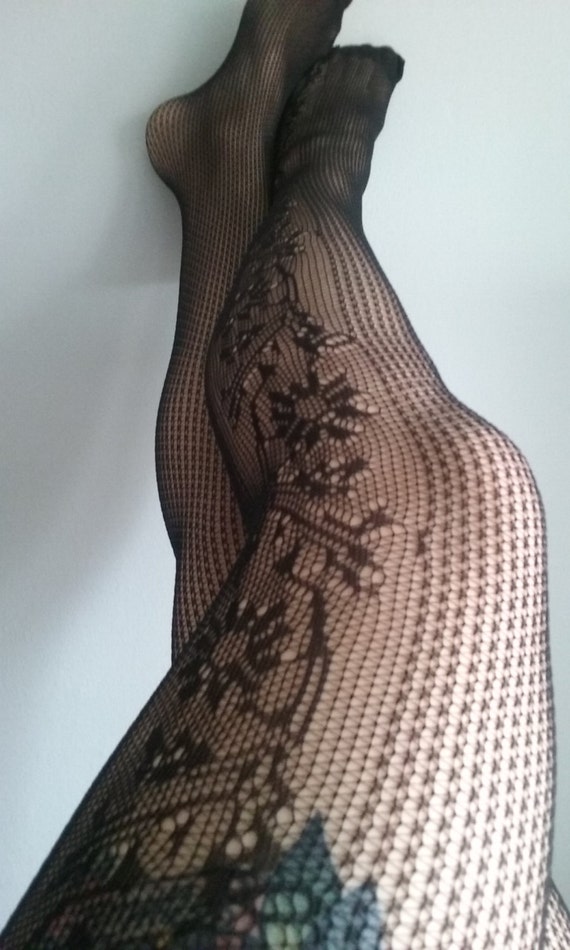 Black Tights Modern Bride Stockings Lace Pantyhose Suededead -  UK