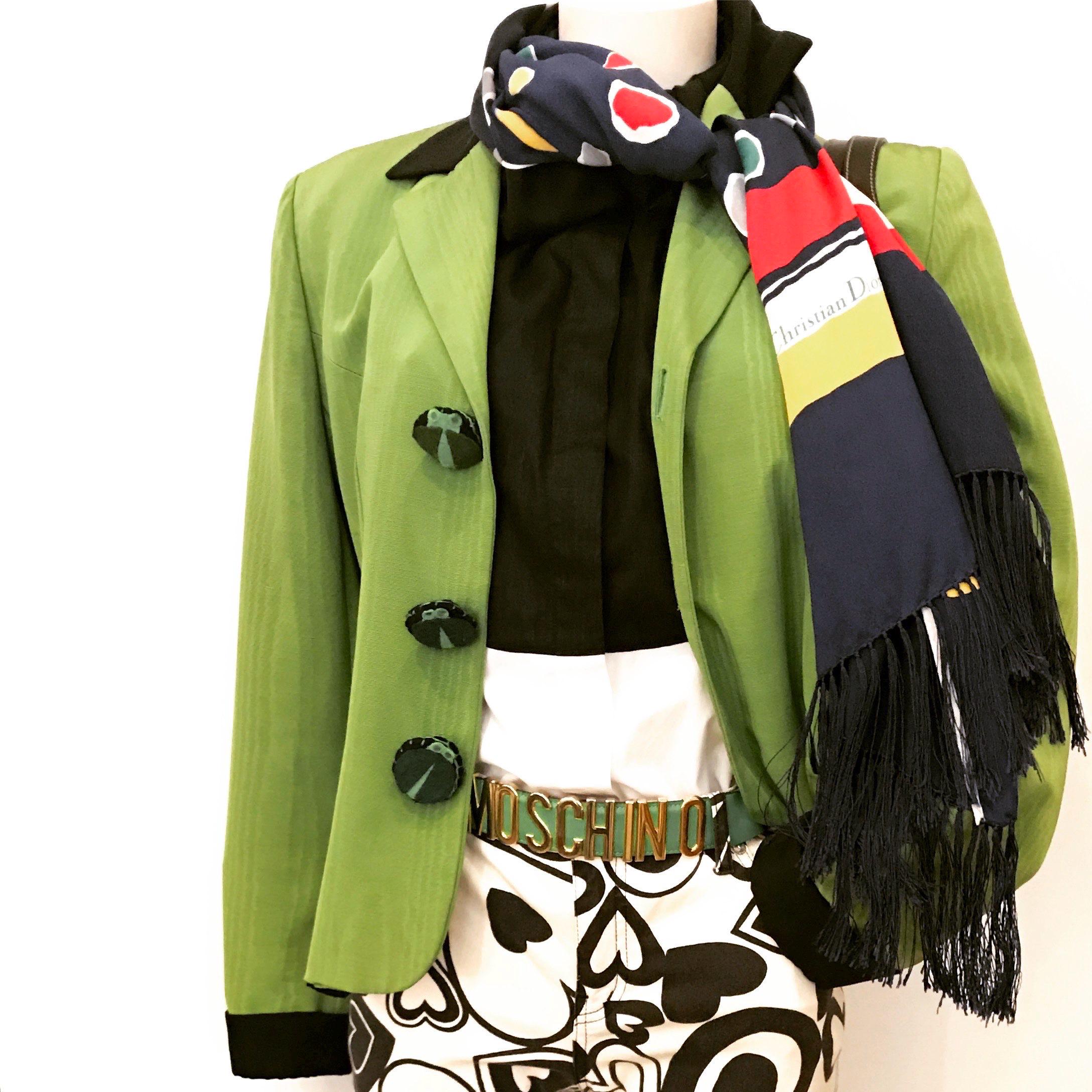 ヴィンテージ MOSCHINO チープ＆シック 90年代 バグボタン ジャケット