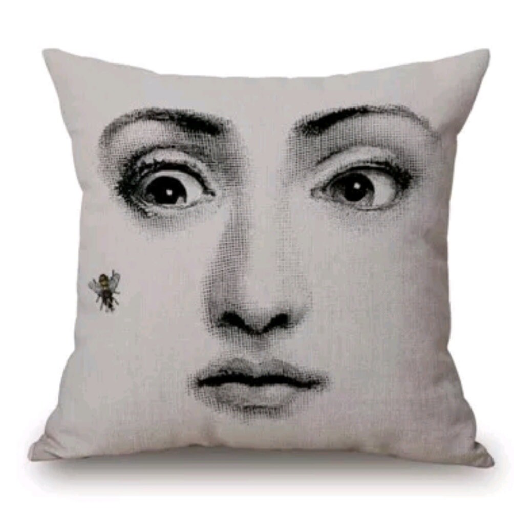 credit een paar cap Fornasetti kussen dekken kussen halverwege de eeuw Design - Etsy Nederland