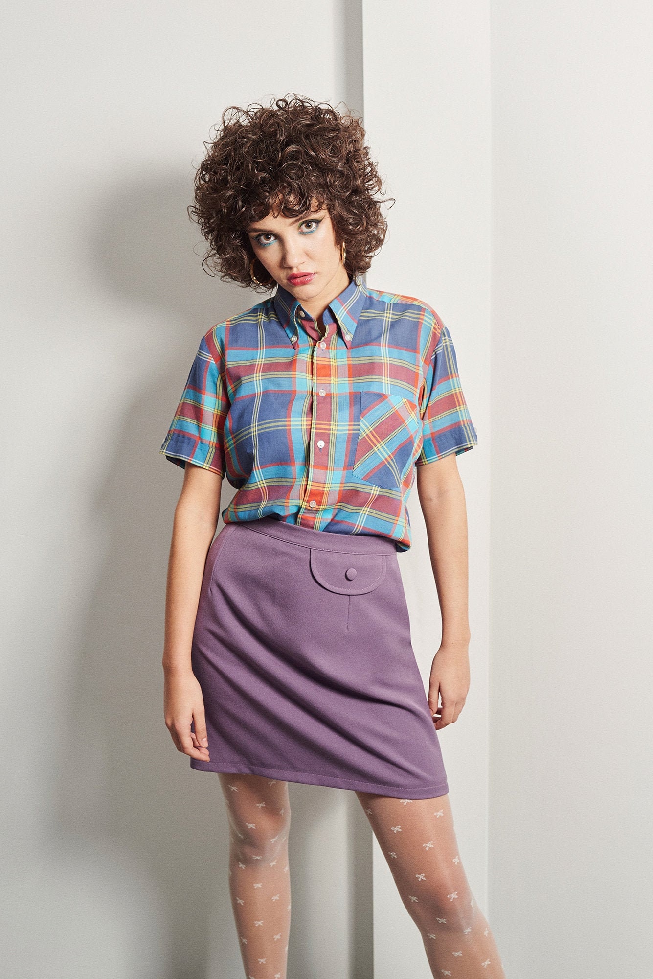 Skirt 1960S Mod Mini Scooter Suedehead, Purple Skirt, Skingirl Wedding, Made To Measure