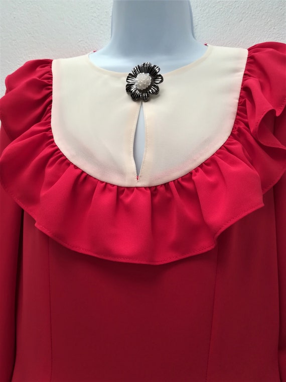 Red Mod Dress, Sabrina Dress, 1960s Shift Dress, 60s Mini