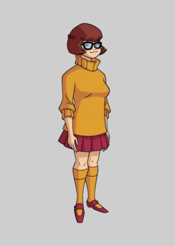 velma orange dress Adult Velma Costume - Scooby-Doo, Orange, Small