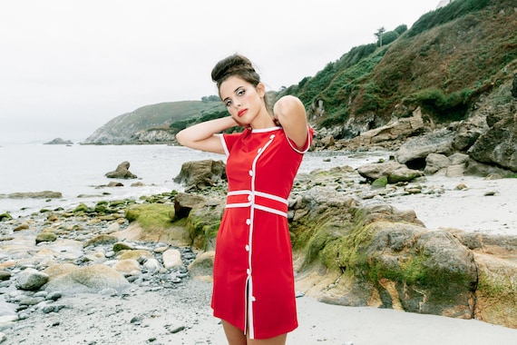 60s clearance red dress