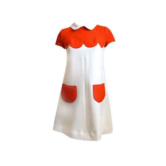 Mod Dress Soft Wool 60s Women Dress Winter Reproduction Dress Custom Made