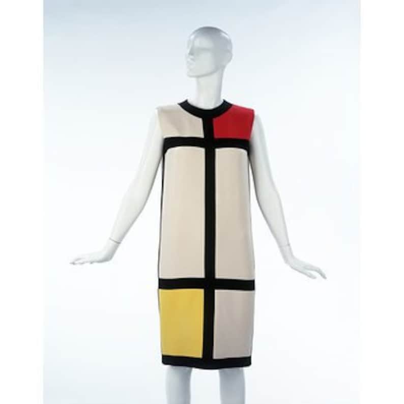 Patron De Couture Vintage McCalls 1965 - Robe Mondrian Style 1922, Taille B34, échelle Gabarit