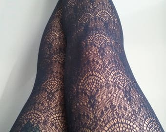 Navy blue tights stockings pantyhose suededead