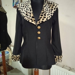 Nanny inspired jacket, nanny fine jacket, leopard jacket, black leopard jacket,  Halloween costume, nanny Jacket, Fran jacket, suit