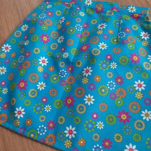 60s floral skirt, 60s skirt, 1970s mini skirt, retro skirt, skirt with daisies image 3