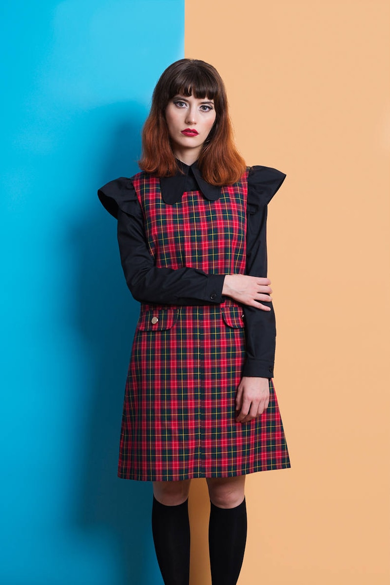 tartan pinafore