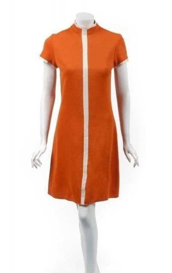 orange 60s dress