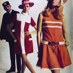 60s red dres, Mod dress, red mini dress, white collar dress, 60s shift dress, mod red dress, custom dress image 6