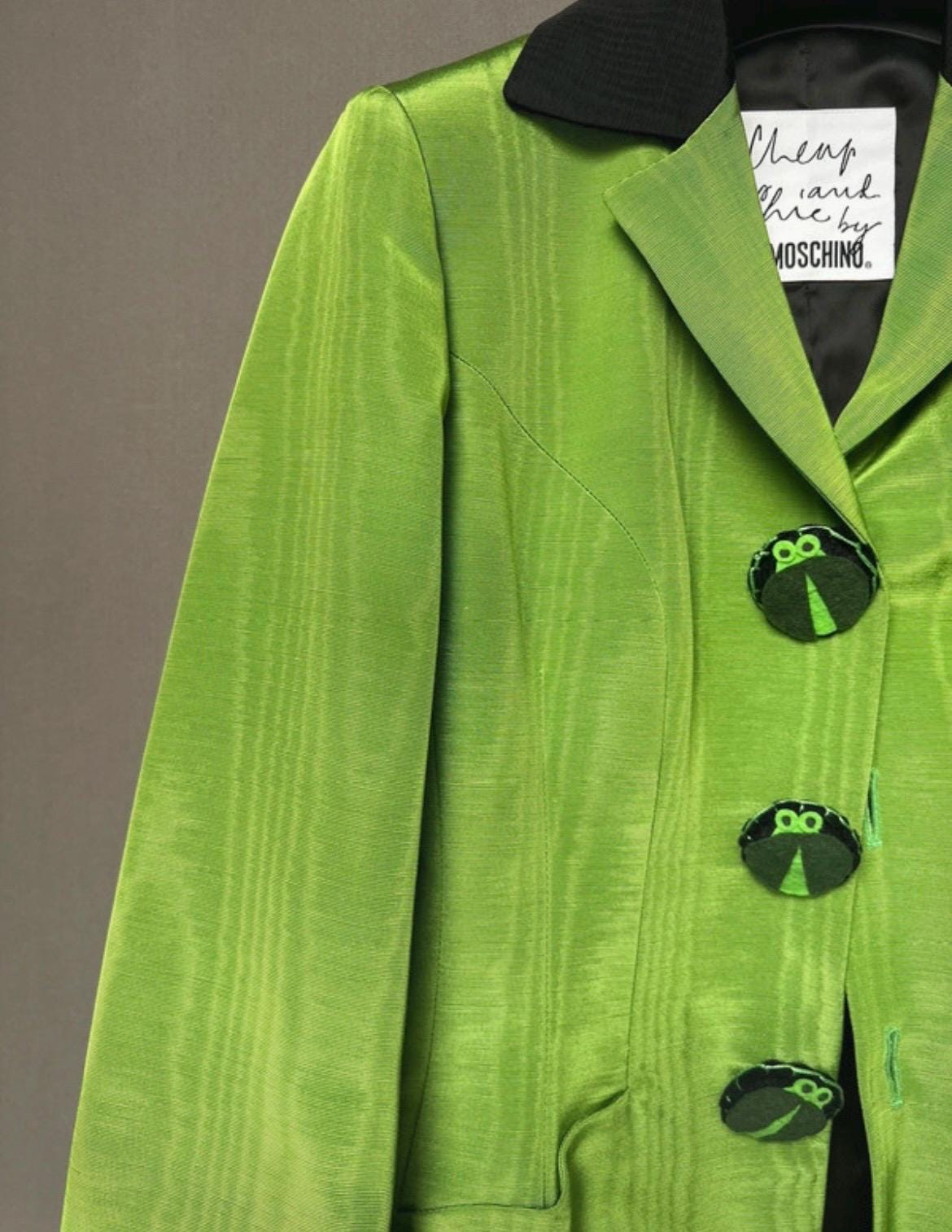 ヴィンテージ MOSCHINO チープ＆シック 90年代 バグボタン ジャケット