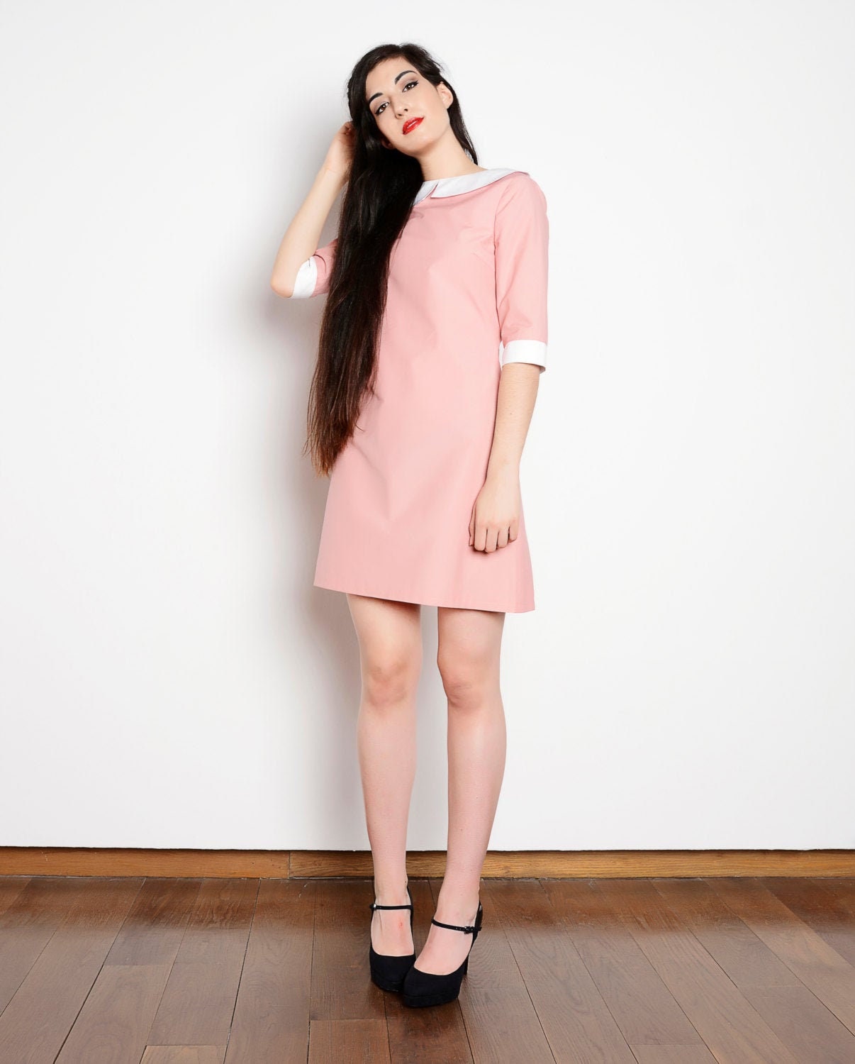 Pink mod dress sale
