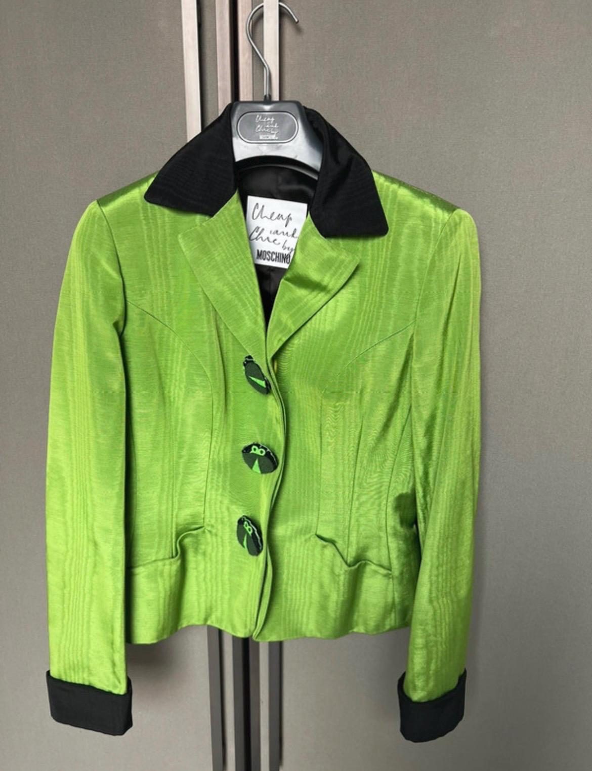 ヴィンテージ MOSCHINO チープ＆シック 90年代 バグボタン ジャケット