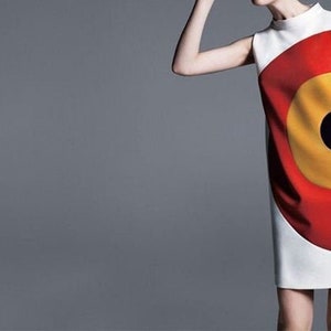 Mod Target Dress Target Dress, Mod Shift Dress, Repro Dress, 60s Mini Dress, A Line ...