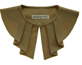Handmade peter pan collar with satin bow front tie, detachable Peter Pan collar, Detachable Bib Collar Necklace, removable Collar