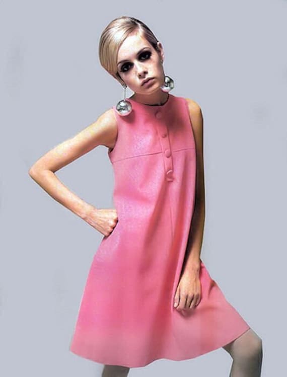 pink 60s dress