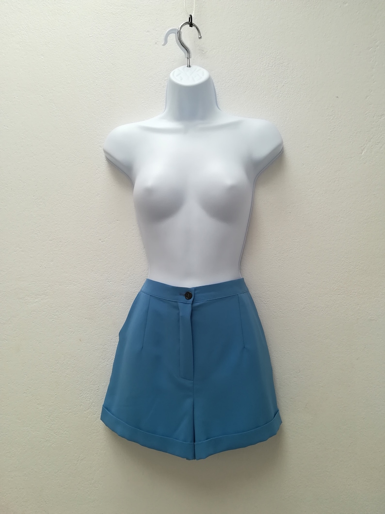 Ready to ship, Size M, Blue shorts, 60s pants, Mod shorts, 1960s suit image 3