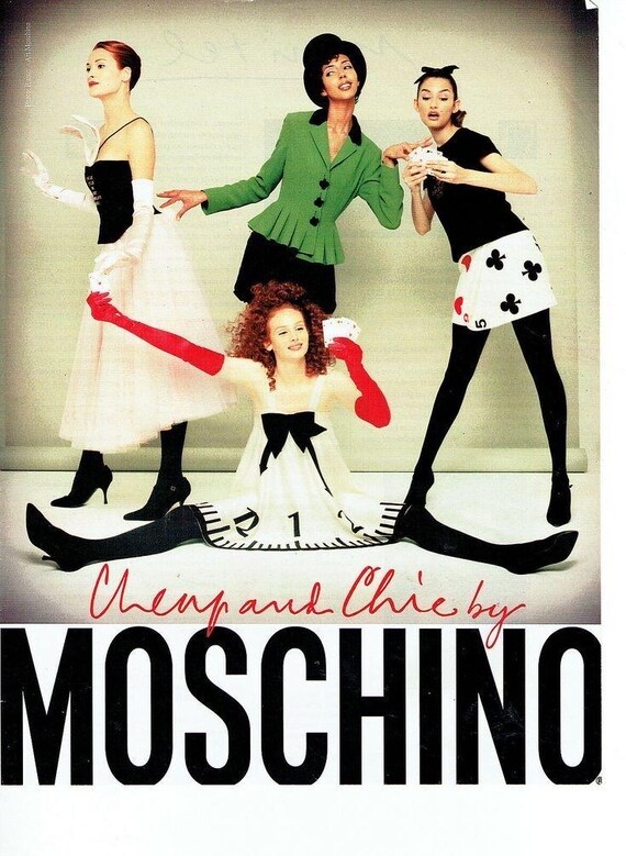 ヴィンテージ MOSCHINO チープ＆シック 90年代 バグボタン ジャケット