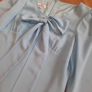 Draper inspired dress, 60s Dress, Megan Airport Dress, Baby Blue dress, Mod Shift dress, 60s mini dress, A line dress, 1960s dress image 3