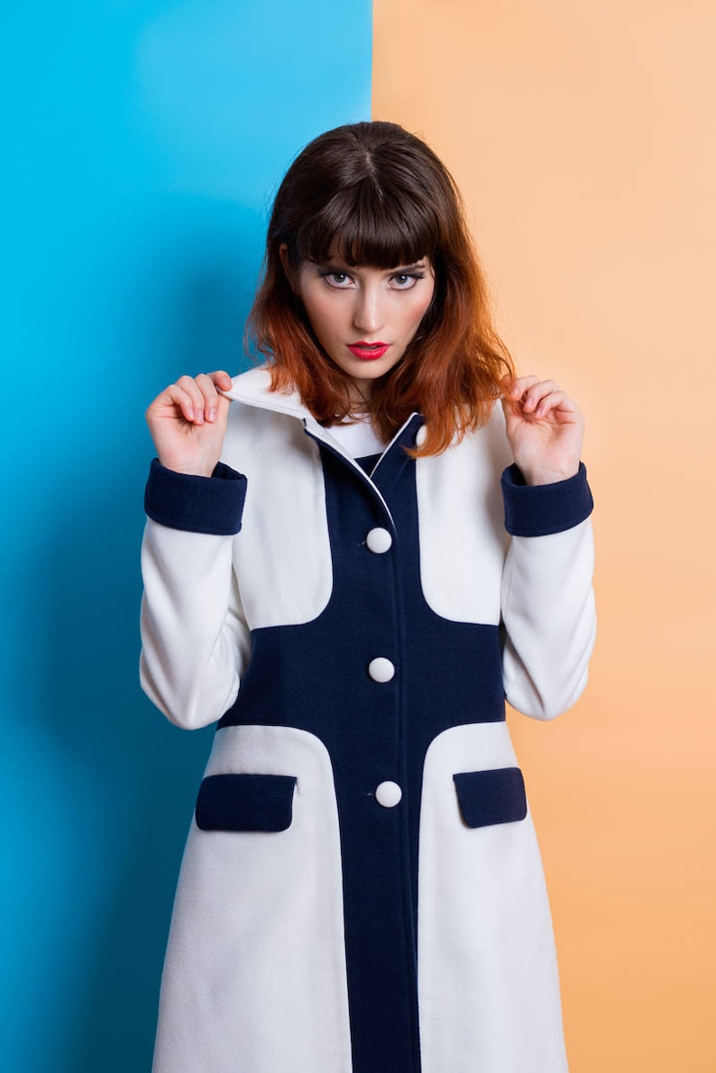 1960s Coats and Jackets MOD soft wool coat 60s retro mod set custom made $318.00 AT vintagedancer.com