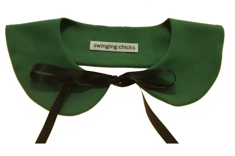Handmade Peter Pan Collar With Satin Bow Front Tie Detachable Etsy