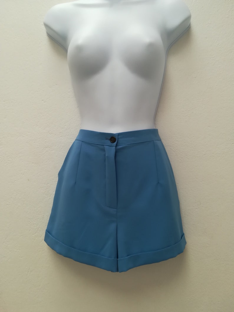 Ready to ship, Size M, Blue shorts, 60s pants, Mod shorts, 1960s suit image 2