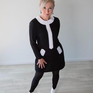 Deneuve inspired dress, Mod dress, iconic dress, 1960s dress, shift dress, 60s mini dress, pop art dress