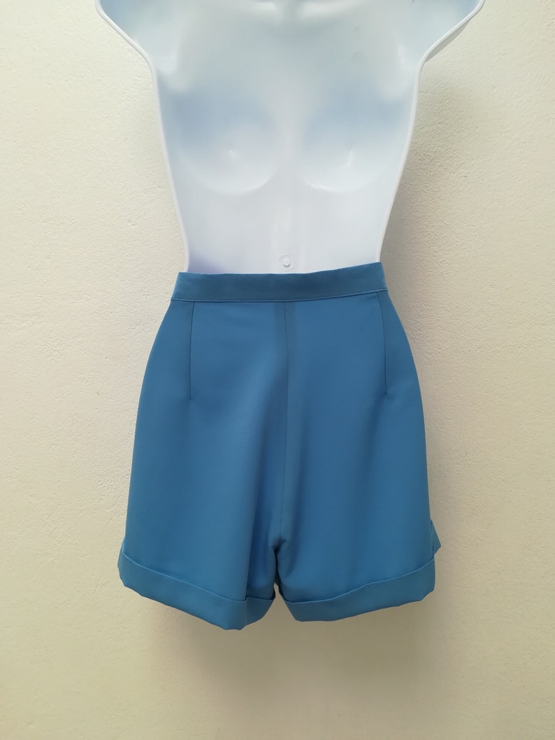 Ready to ship, Size M, Blue shorts, 60s pants, Mod shorts, 1960s suit image 6