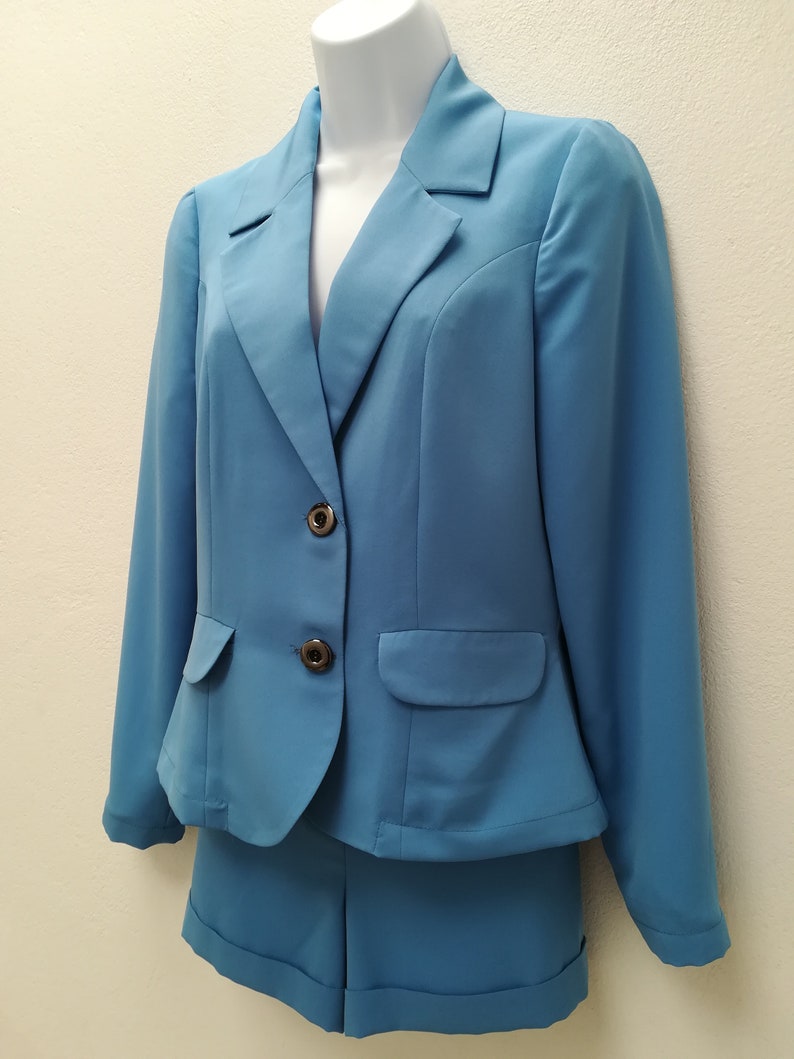 Ready to ship, Size M, Blue shorts, 60s pants, Mod shorts, 1960s suit image 7