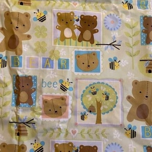Janet Jones Bears and Bees Trees Animals Quilt Baby Home Kids Fabric One yard