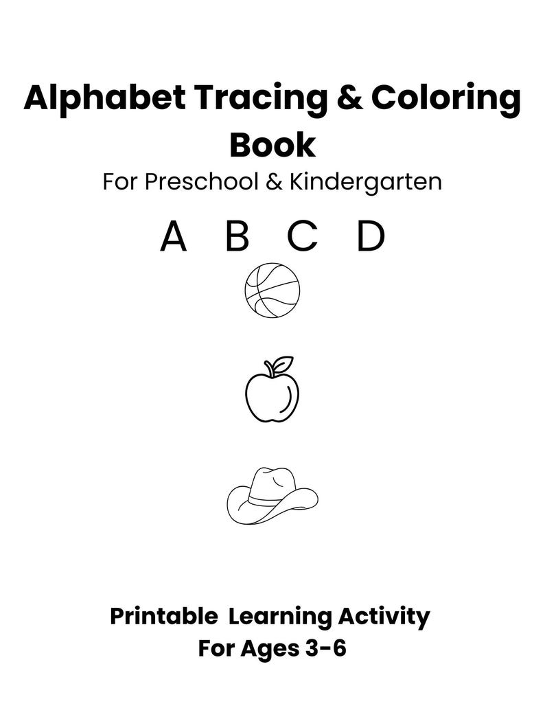 Alphabet Tracing and Coloring Book Printable |ABC Worksheets for ...