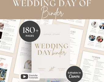 Stress-Free 180+ Page Day of Wedding Binder, Wedding Planner, Day of Coordinator, Wedding Binder Template, Wedding Schedule, Wedding Day