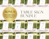 Boho Wedding Sign Bundle, Rustic Wedding Table Decor, Wedding Sign Bundle Canva, Signs for Wedding, Editable Sign Bundle, Wedding Sign Canva