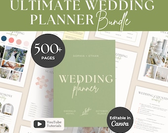Stressfreier digitaler Hochzeitsplaner, 500+ Seiten, digitale Hochzeitsplaner, Hochzeitsmappe, digitales Hochzeitsplaner-Buch