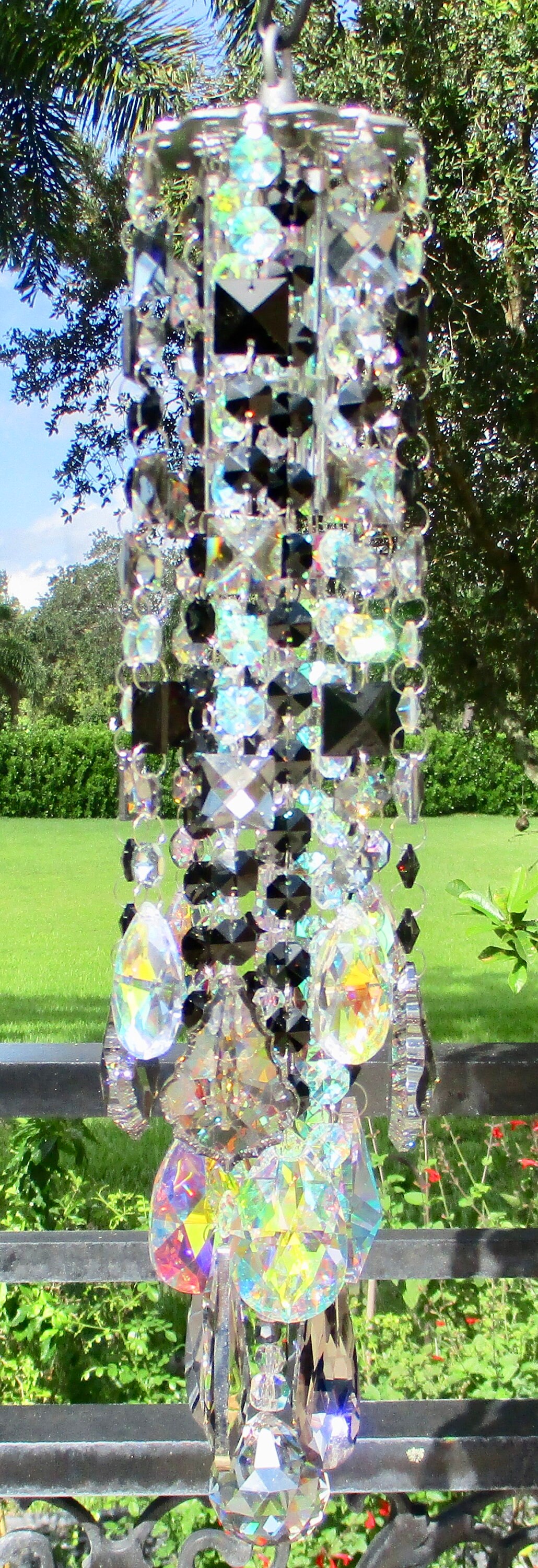 PD07371-attrape soleil cristal. décoration de jardin Carillon