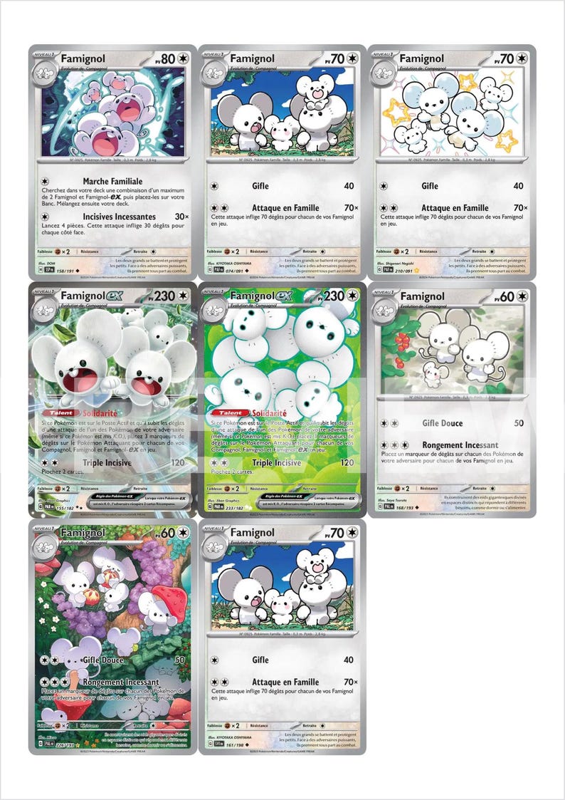 Famignol Pages Binder Master Set PDF Utskrivbar | Pokémon TCG Pages Placeholder | Famignol Complete Collection Pärminlägg bild 9