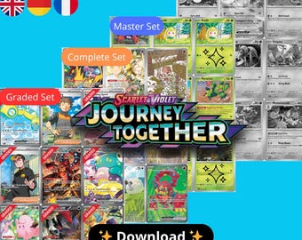 Journey Together Set printable – Master and Complete Sets + Graded + Checklist – Pokemon TCG Binder Pages - Digital Placeholders - De/En/Fr