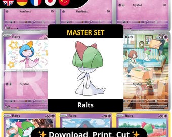 Ralts Master Set Binder Pages Printable PDF | Pokémon TCG Placeholder Pages | Complete Ralts Collection Binder Digital Download