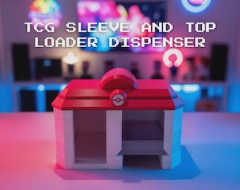 ポケモン TCG スリーブ＆トップローダー ディスペンサー ファイル – STL + 3MF | 3D プリント可能なカードオーガナイザー | TCG アクセサリー デジタルダウンロード