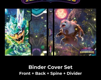 Pokémon TCG Twilight Masquerade Binder Cover & Spine Labels