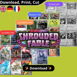 Shrouded Fable Set printable – Master and Complete Sets + Graded + Checklist – Pokemon TCG Binder Pages - Digital Placeholders - De/En/Fr
