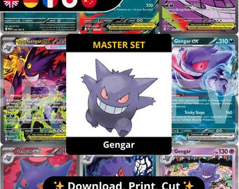 Gengar Master Set Binder Pages Printable PDF | Pokémon TCG