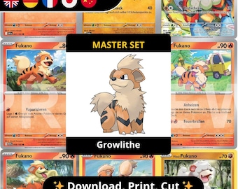 ガーディのページバインダーマスターセット（PDF印刷可能）｜ポケモンTCGのページプレースホルダー｜ガーディコンプリートコレクションバインダーインサート